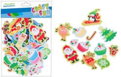 STARPAK Dekorgumi, öntapadós karácsonyi formák, színes figurák, 73 db/csomag (STK-463726) - officetrade
