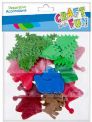 STARPAK Dekorgumi, öntapadós, karácsonyi formák, kb. 48 db-os, fenyőfa, csizma, stb (STK-463714) - mesescuccok