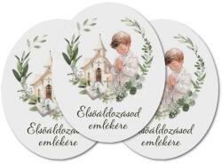 Nyomtatott dekorkarton - Elsőáldozás - kisfiú 3db/csomag - kosarbolt