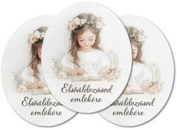 Nyomtatott dekorkarton - Elsőáldozás - kislány 3db/csomag