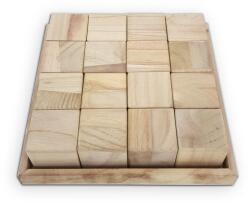 Natúr fa 6cm kocka puzzle 16db-os - kosarbolt