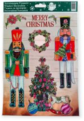  Diótörő karácsonyi ablakmatrica - Csillámos 20x27 cm (1243396)