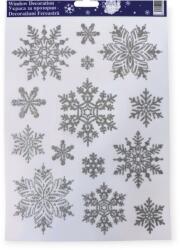  Ezüstpelyhek karácsonyi ablakmatrica csillámos 20×30 cm (1155698)