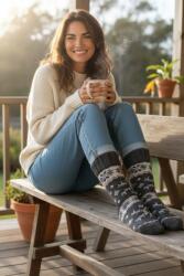 Pesail Női gyapjú zokni, 1990. -/pár Hópelyhes