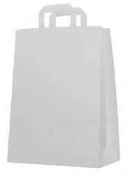  Papírtáska szalagfüles 260x120x350 mm fehér (102635F) - vectraline