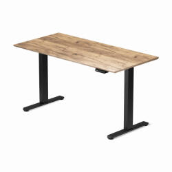LVN System LVN System Flex+ 138x67cm tölgy/fekete elektromosan állítható magasságú íróasztal | Memória funkció +USB