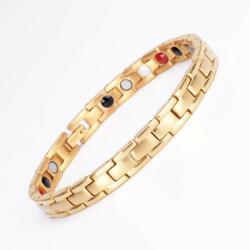 BeSpecial Bratara inox aurie cu magneti, turmalina, germaniu si anioni (BLA016)