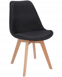 Jumi Scaun bucatarie/living, stofa, lemn, negru, 49x55x82 cm, Alta (CM-961159)