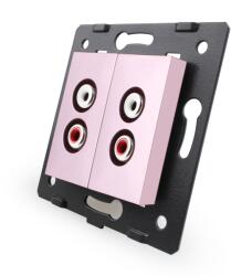 LIVOLO Priza dubla audio Livolo, Roz, C7-2AD-17 (C7-2AD-17)