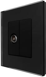Luxion Priza TV cu Rama din Sticla LUXION, Negru, LX-MP026G-B (LX-MP026G-B)