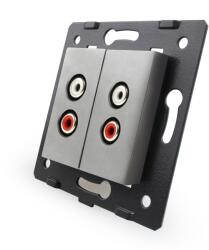 LIVOLO Priza dubla audio Livolo, Gri, C7-2AD-15 (C7-2AD-15)