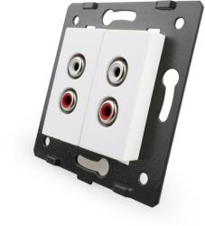 LIVOLO Priza dubla audio Livolo, Alb, C7-2AD-11 (C7-2AD-11)