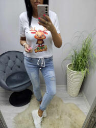 Norafashion Csinos karácsonyi mintás lezser póló 8 (889614)