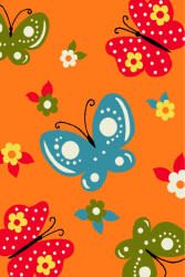 Kolibri Covor Pentru Copii, Kolibri Fluturi, 11206-160, Portocaliu, Diverse Dimensiuni, 2200 gr mp (2211698684542) Covor