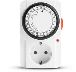 Delight Analóg kapcsolóóra - LED visszajelzővel - 230V - 16A - 3680W (20290B)