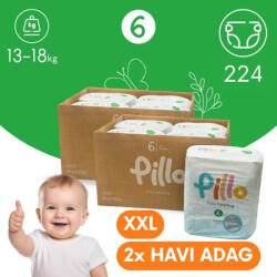 Pillo mindenmentes PURE pelenka 6 (XL), 13-18 kg, 2x HAVI ADAG, 8x28 db
