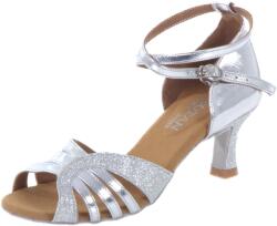 Botan Pantofi de dans pentru femei Botan BL-14 argintiu 6, 5 cm Flare Mărime: 38