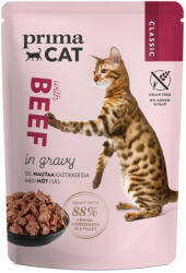 PrimaCat Classics alutasakos macskaeledel Marha szószban 85 g