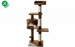  JK |Tina emeletes macskakaparó házzal, pihenővel, játékkal, 40X40X116cm, bézs/barna