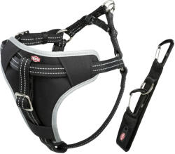 TRIXIE Car Harness Comfort | Biztonsági hám autóba -fekete | (S-M) kutyák részére - 40-55 cm/17 mm