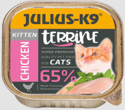 Julius-K9 | Cat Terrine | Kölyök macskáknak | Alutálas | Nedveseledel | Csirke - 100 g