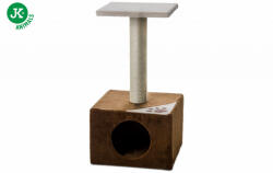  JK | DIABLO plüss macskaház bézs/barna 36x36x66cm