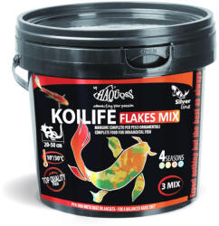 Haquoss | Koilife Flakes Mix | Teljes értékű lebegő pehelytáp koi pontyok és tavi díszhalaknak - 10 liter