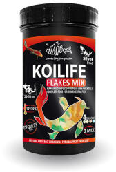 Haquoss | Koilife Flakes Mix | Teljes értékű lebegő pehelytáp koi pontyok és tavi díszhalak számára - 1000 ml