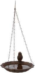 TRIXIE Bird Bath with bird | Kerti madárfürdő (barna) vadmadarak részére - 250 ml / 16 cm