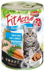 Panzi | FitActive | Felnőtt macskáknak | Konzerv | Csirke, pulyka, kacsa, liba, répa - 415 g