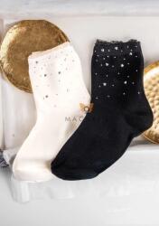 Magnetis QR5010 Szívecskékkel és Strasszokkal Kiegészítő Zokni