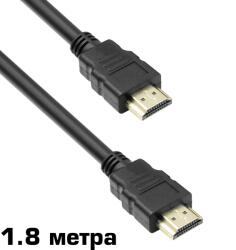 DeTech Кабел HDMI към HDMI, 1080p (Full HD), Без ферит, Черен, Дължина 1.8 метра