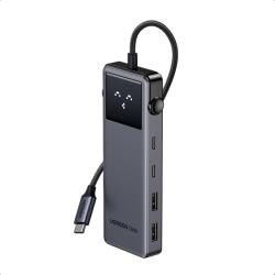 UGREEN USB-C hub UGREEN UNO, 10 Gbps, HDMI 4K@60Hz, Intelligens LED kijelző, 2xUSB-A, 2xUSB-C, PD 100 W, Univerzális kompatibilitás (CM888-35998)