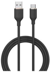 DEVIA jelly adatkábel, usb -type-c, 2.4a, gyorstöltő, 120cm, fekete (EC629_B)