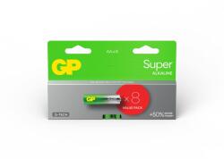 GP Batteries Battery GP elemek, Super Alkaline AA (LR6) 1, 5V alkáli, buborékcsomagolás 8 db (GPPCA15AS610)