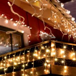  LED-es jégcsap fényfüggöny 30 m melegfehér (KKF 908/WW)