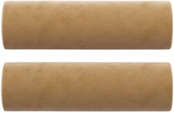 vidaXL Dekoratív párnakészlet vidaXL, 2 db, barna, Ø15x50 cm, bársony, 0, 65 kg (349516)