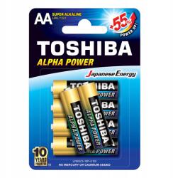 Toshiba Ceruzaelem AA (LR6), 1.5 Volt, 6 darab, tartós, elem, Alpha Power, TOSHIBA (68825-00152668)