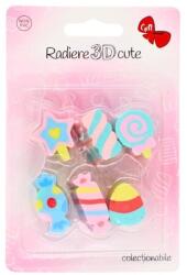 Gift Design 6 cukorkából álló, gyűjthető 3D radírkészlet (GDRADCUTEBOM)