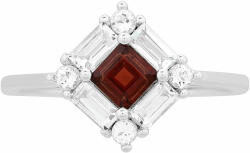  Ezüst Gyűrű Gránáttal és Fehér Topázzal, PCY11422/59