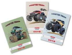 Herlitz Caiet aritmetica, format A5, 48 file, coperti carton dublu cretat lucios, Monster Truck