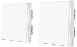 Aqara fali kapcsoló, ZigBee csatlakozási lehetőség, vezeték nélküli vezérlés, 2X D1, semleges 1K-a