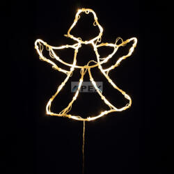 Somogyi Elektronic KID501WW angyal ablakdísz, 35 db melegfehér LED, időzítő, kül- és beltéri kivitel - webmuszaki