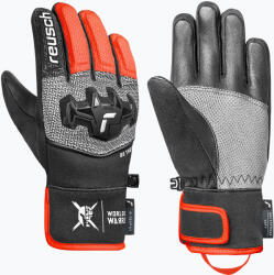 Reusch Mănuși de schi pentru copii Reusch Worldcup Warrior R-Tex XT Junior black/silver/fluo red