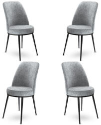 ASIR GROUP Étkezőszék Szett 4 db Dexa - Szürke, Fekete