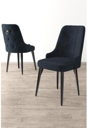 ASIR GROUP Étkezőszék Szett 4 db Newa - Antracit, Fekete