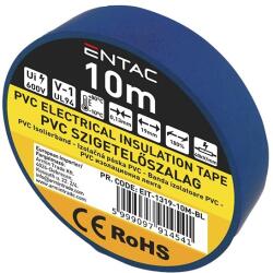 Entac Szigetelőszalag ENTAC 19mmx10m kék EIT-1319-10M-BL (EIT-1319-10M-BL)