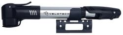 Velotech alumínium teleszkópos minipumpa, minden szeleptípushoz, ezüst