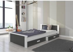 ADRK Ágy ALDEX 200x90, Fehér, Füstszürke - sprintbutor