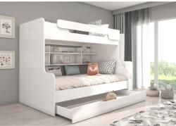 ADRK HARELL lépcsős emeletes ágy matraccal, Fehér, Fehér - sprintbutor